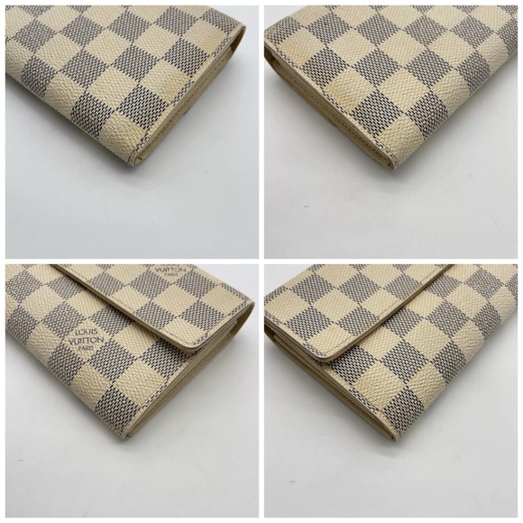 Auth Louis Vuitton Damier Azur Portefeuille Sarah long wallet in box - Picture 4 of 16
